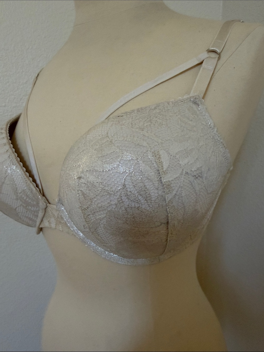Victoria's Secret Shimmery Lace Cream Push-Up Bra